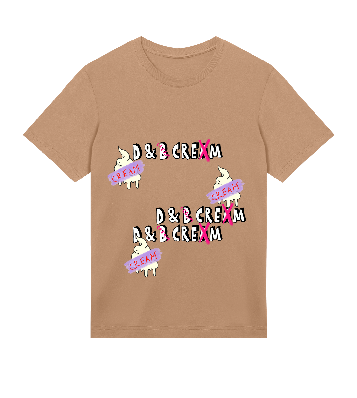 Mens DB Pink X Cream T-Shirt