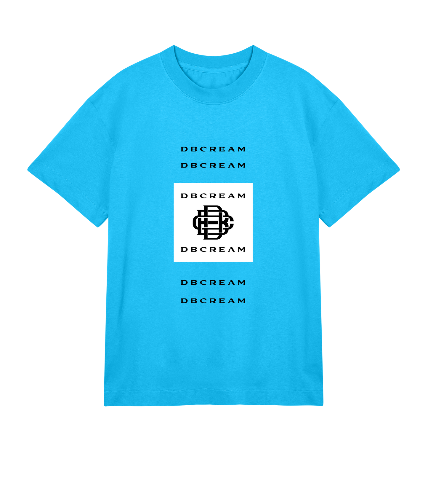 Mens DB CREAM DBC Logo Block T-Shirt